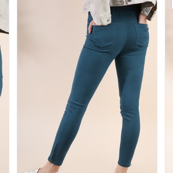 New SM Umgee Teal Lace Up Detail Leggings - Picture 4 of 8